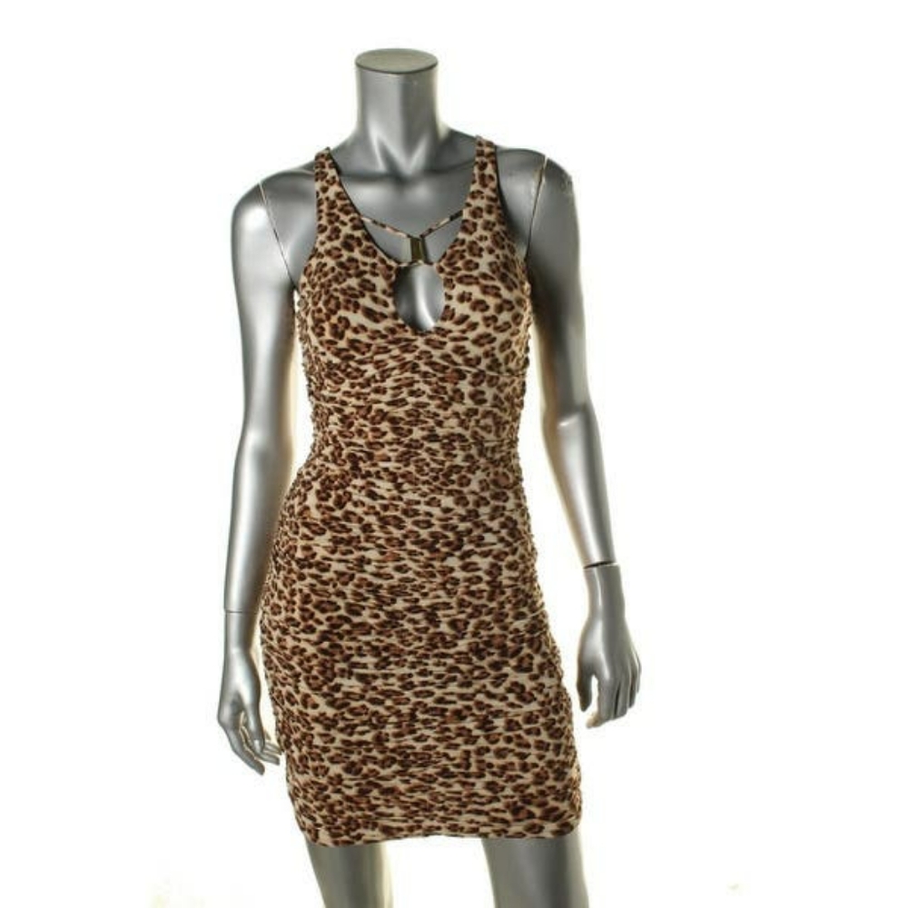 GUESS? Bodycon Ruched Mini Dress XL